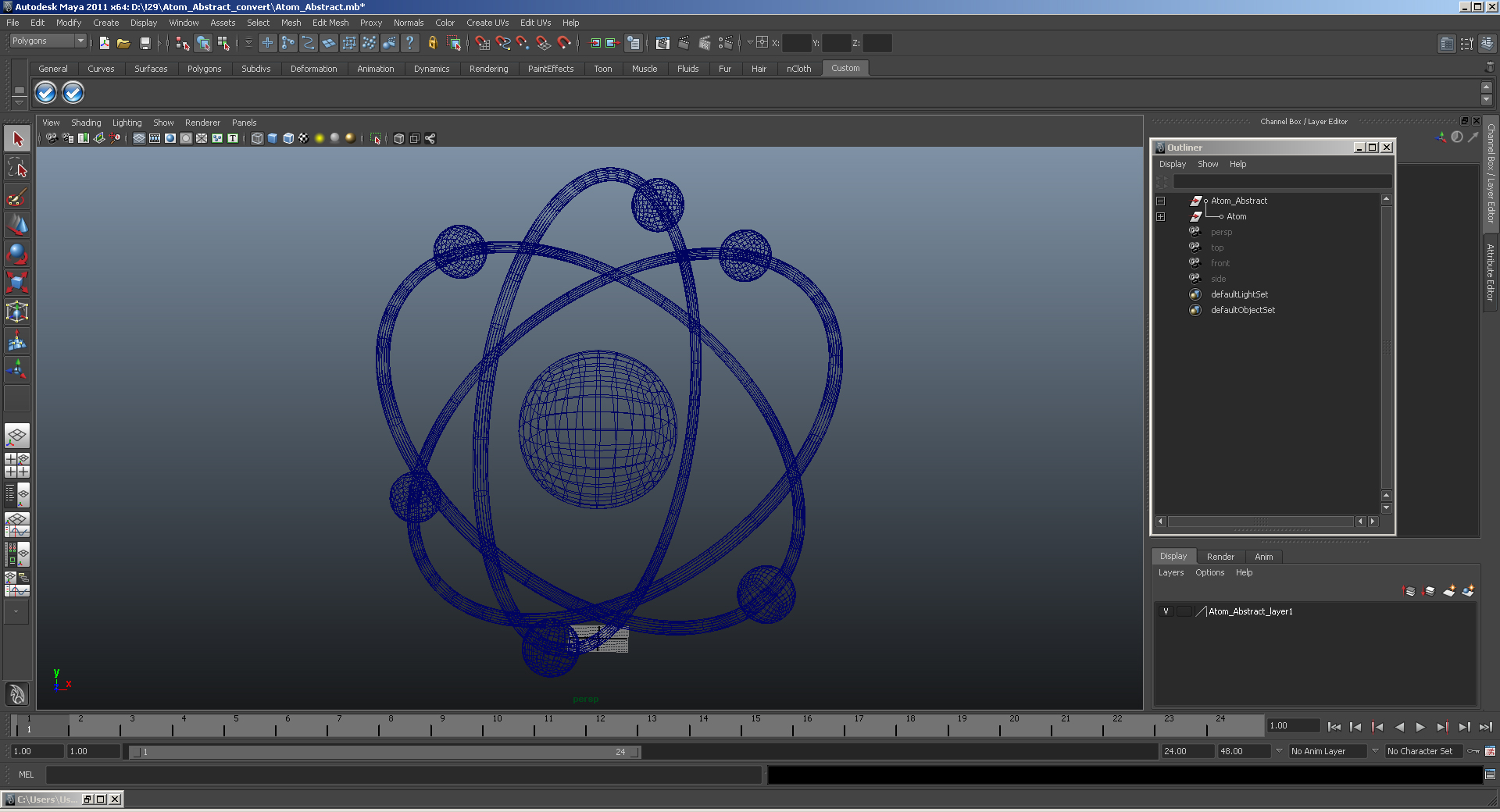 3D Orbital Model of Atom