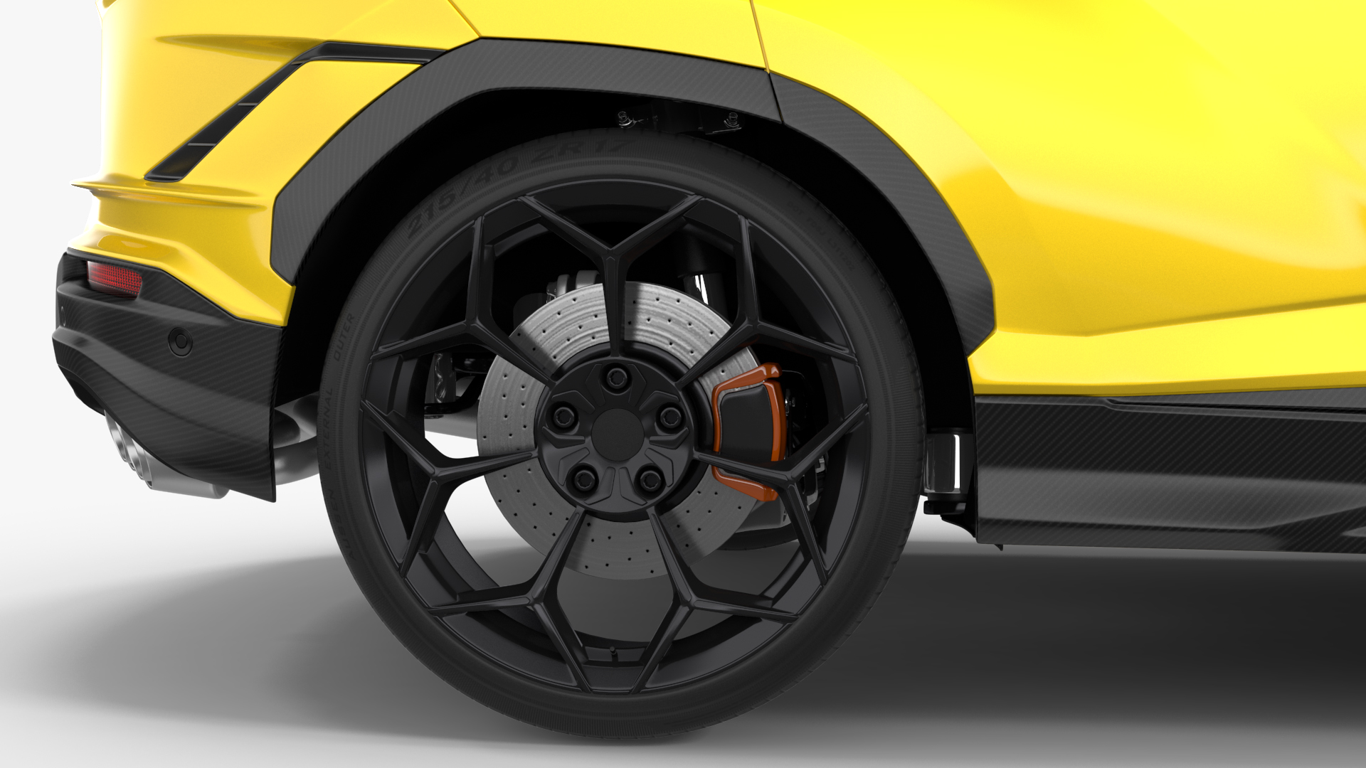 Super Luxury SUV Lights ON Simple Interior 3D