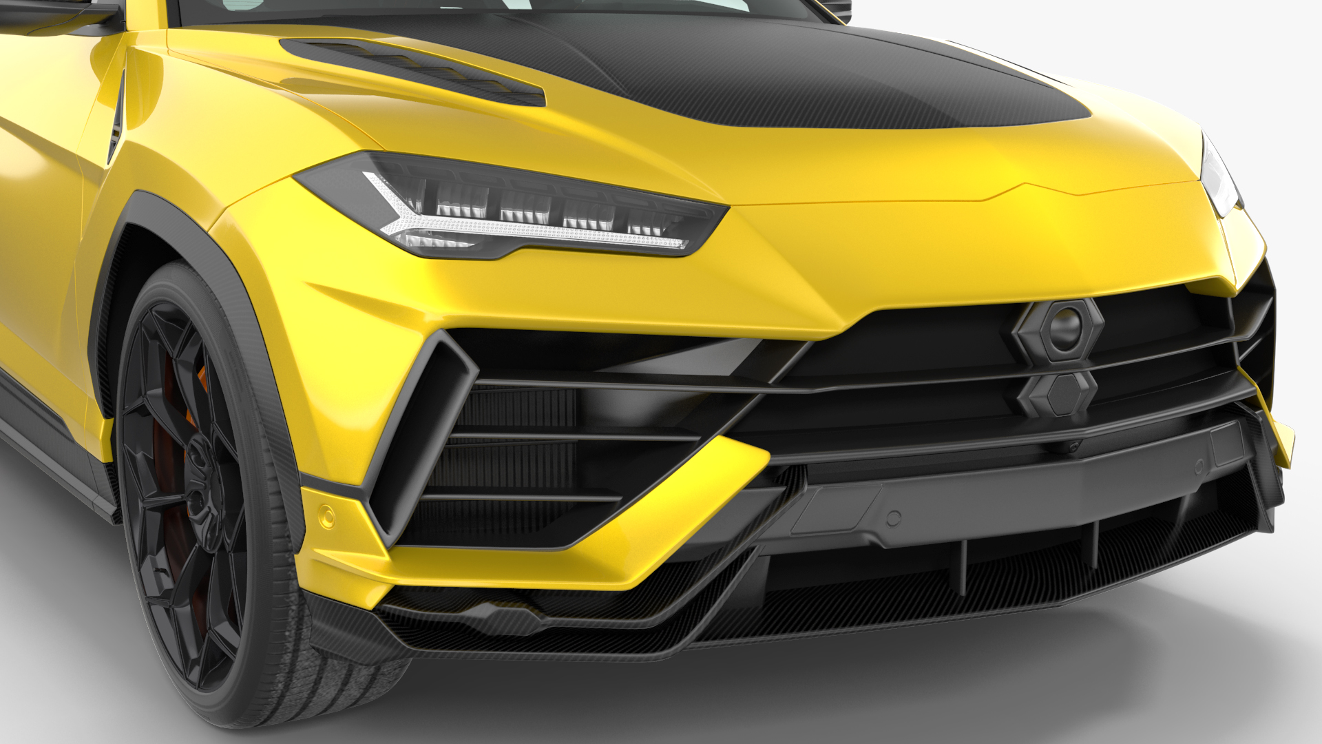 Super Luxury SUV Lights ON Simple Interior 3D