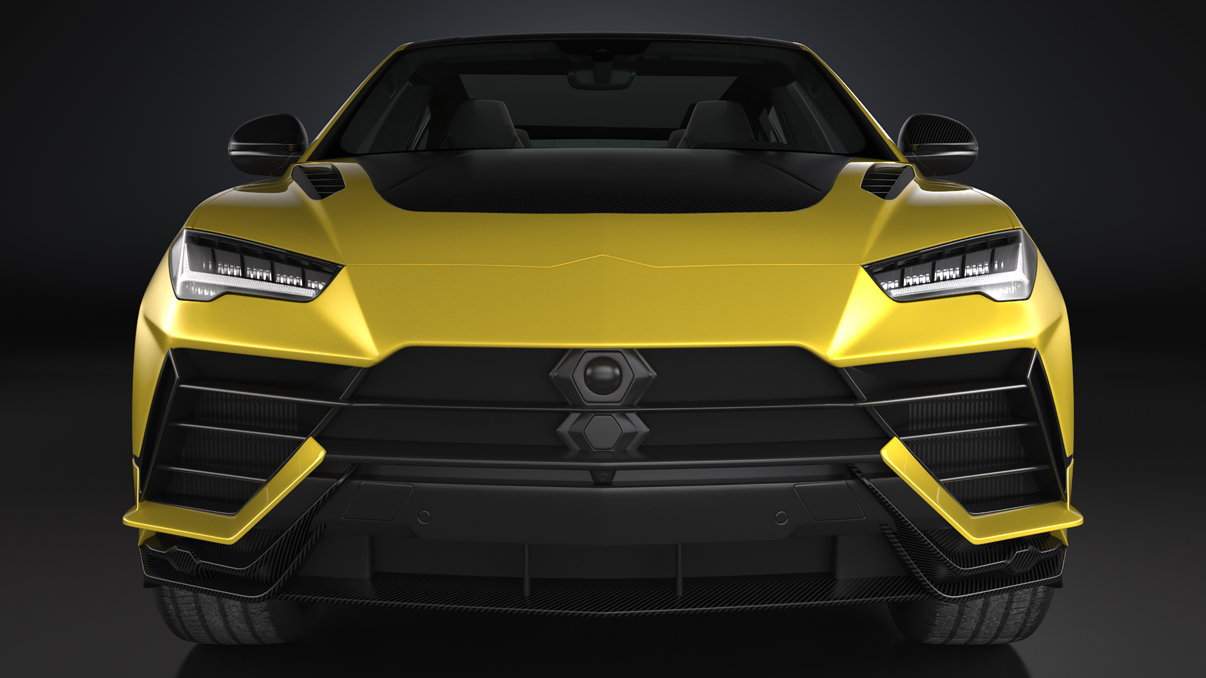 Super Luxury SUV Lights ON Simple Interior 3D