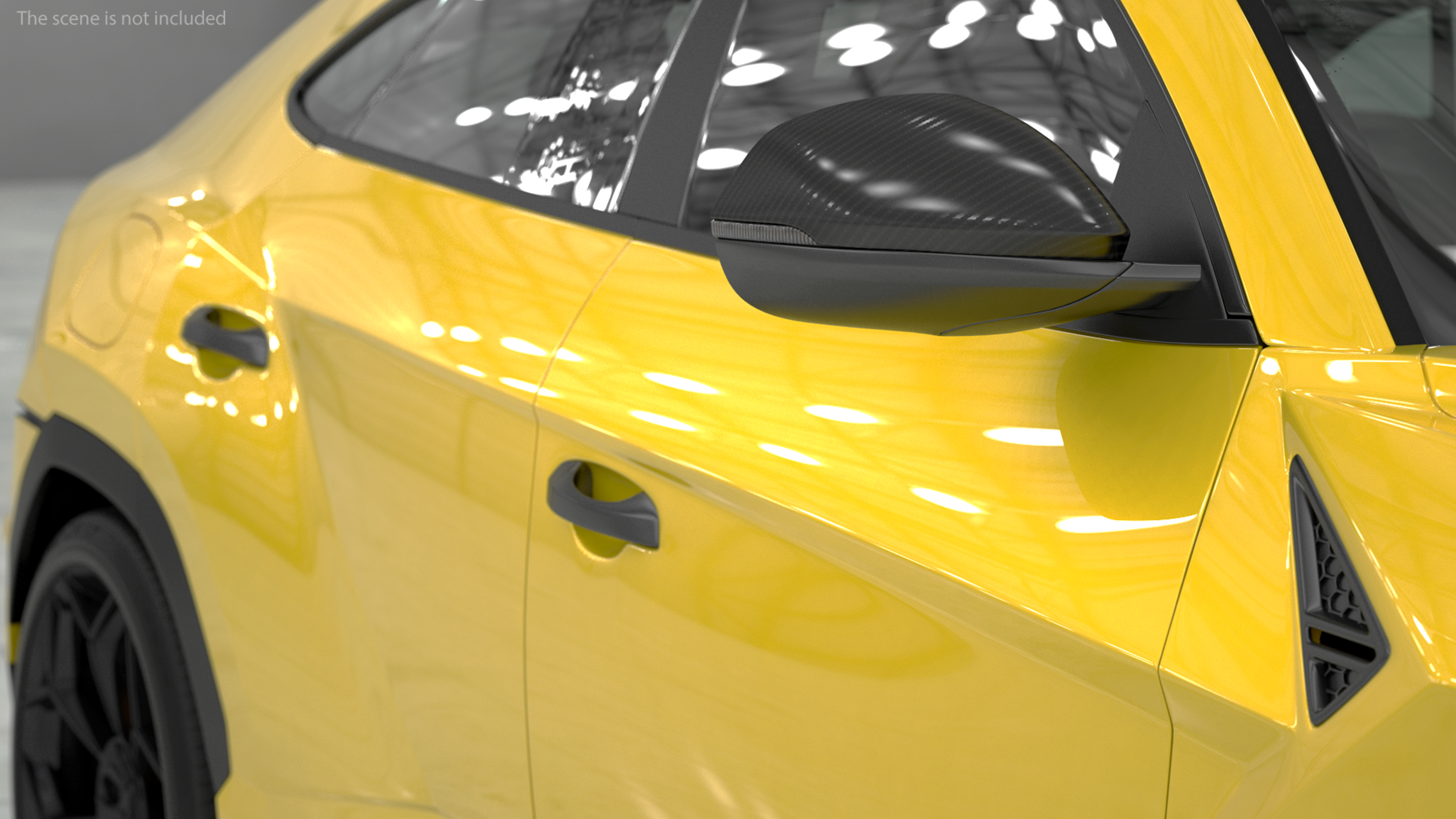 Super Luxury SUV Lights ON Simple Interior 3D