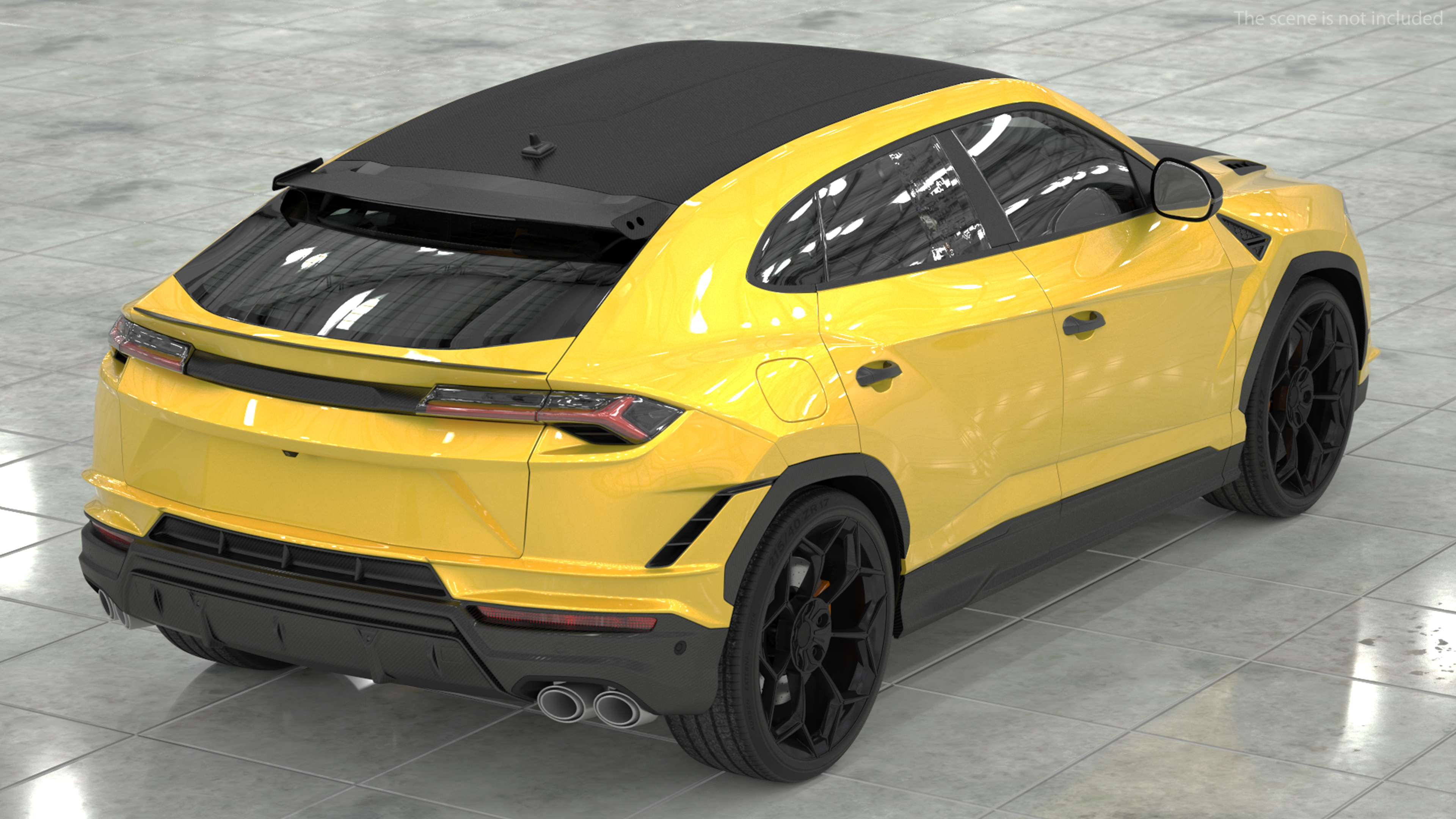 Super Luxury SUV Lights ON Simple Interior 3D