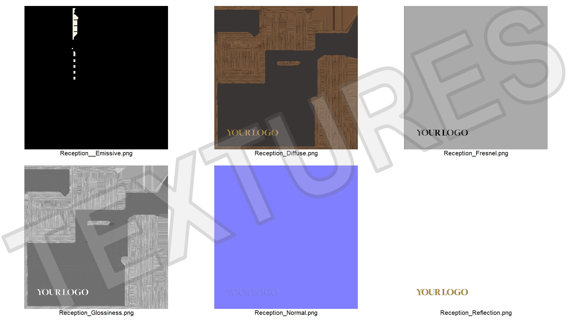 Reception Desk Eco Style 3D model