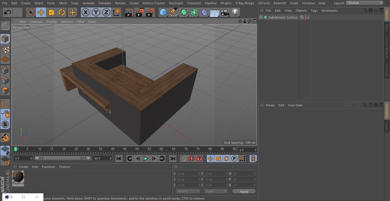 Reception Desk Eco Style 3D model