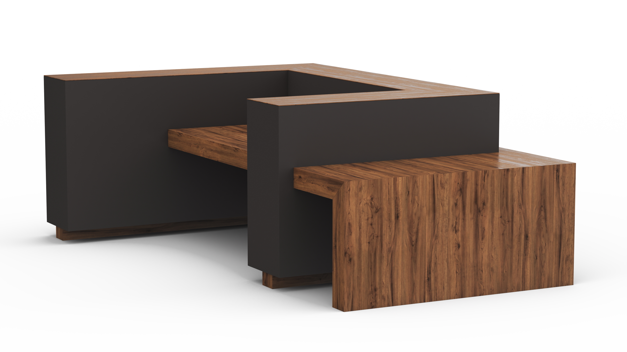 Reception Desk Eco Style 3D model