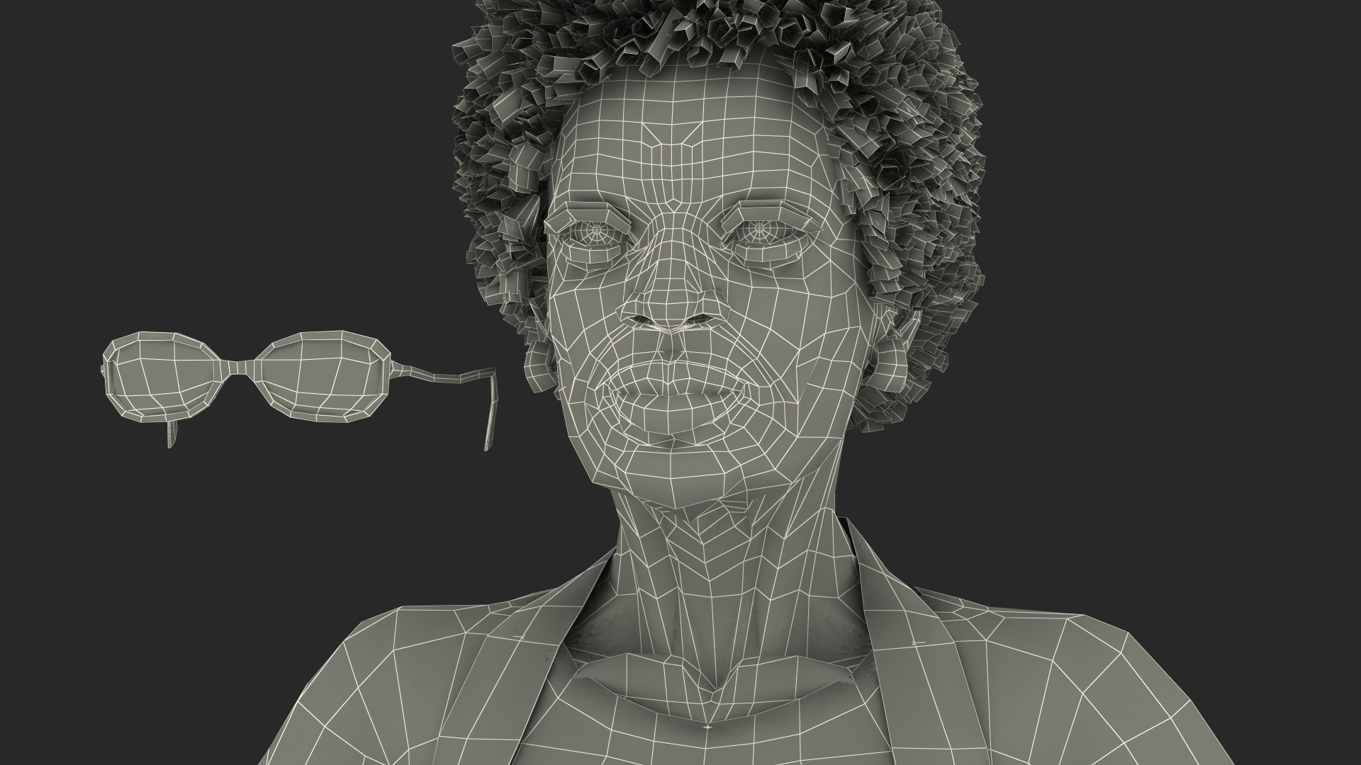 3D model Kitchen Style Black Elderly Woman A-Pose