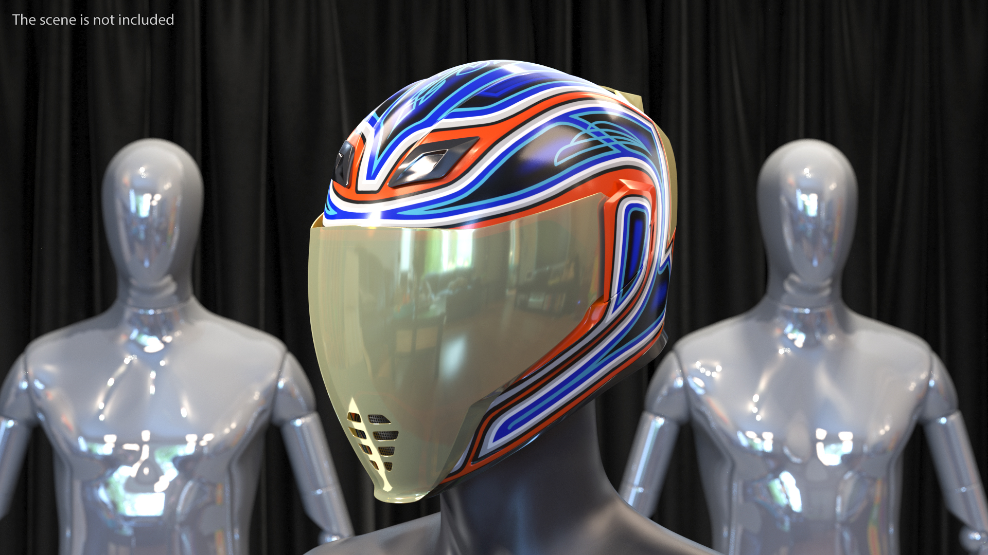 3D Motorcycle Full Face Helmet Colorful