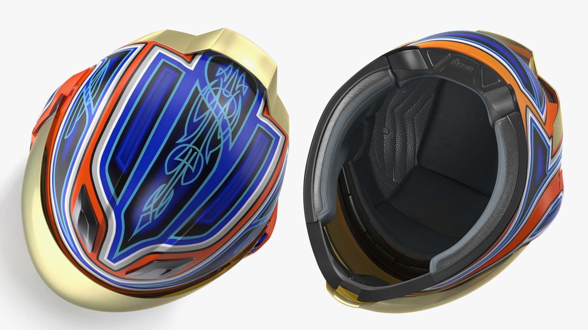 3D Motorcycle Full Face Helmet Colorful