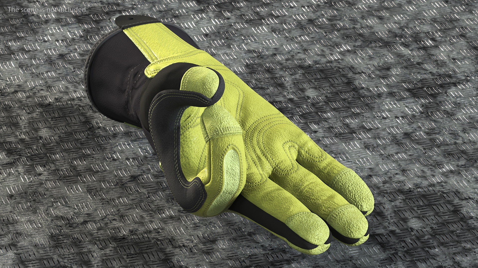 3D model Heavy Duty Safety Gloves OK Hand Gesture