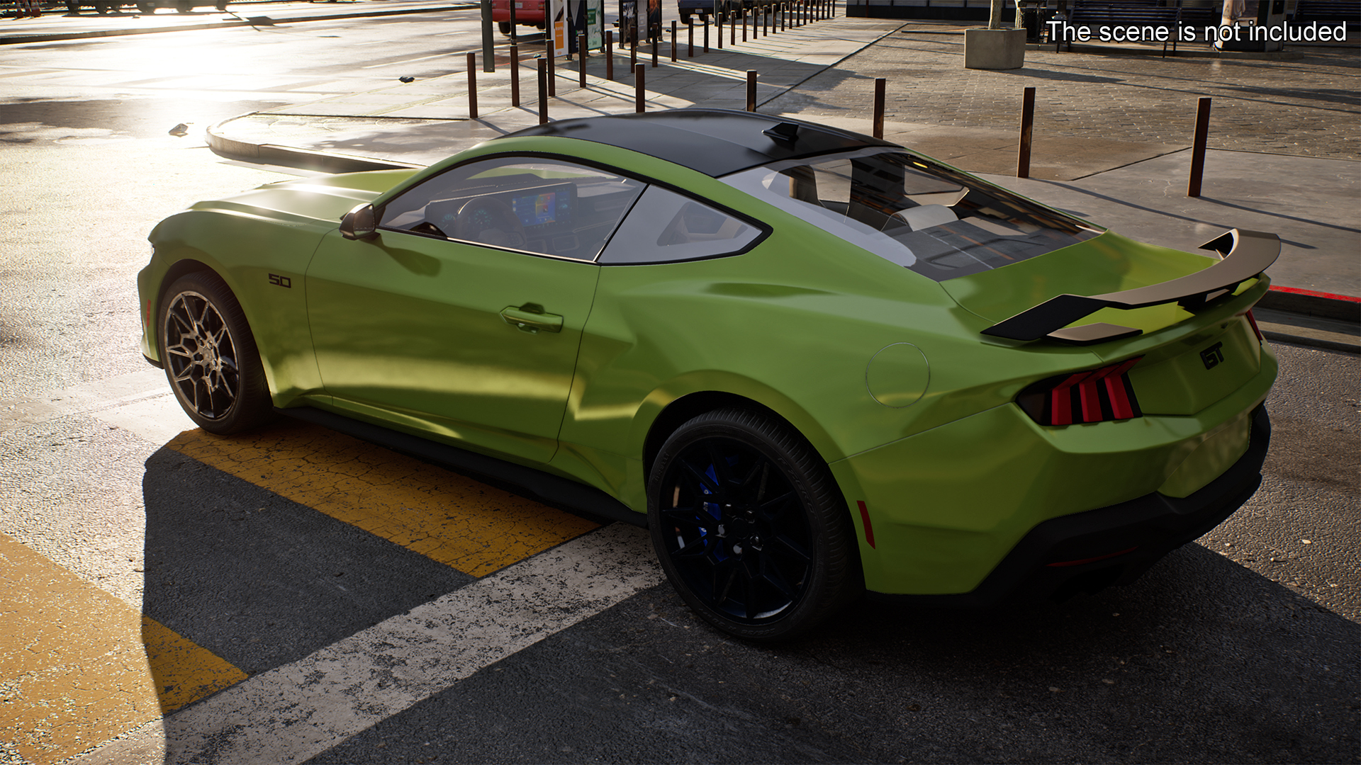3D Ford Mustang 2024 Green model