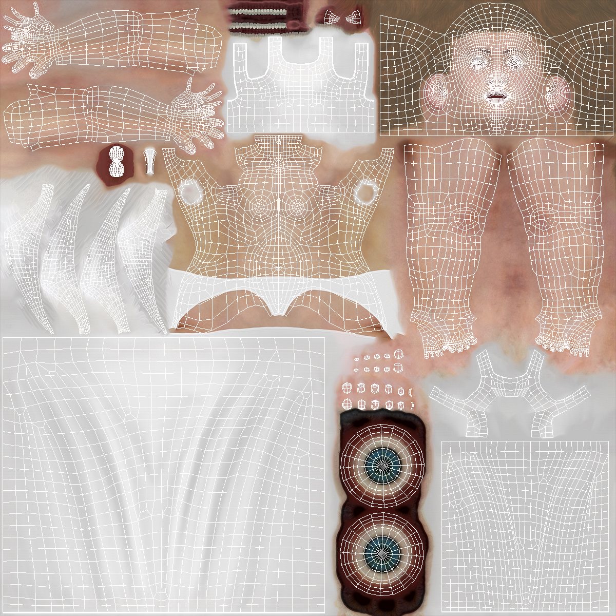 3D model Blonde Girl Angel Praying