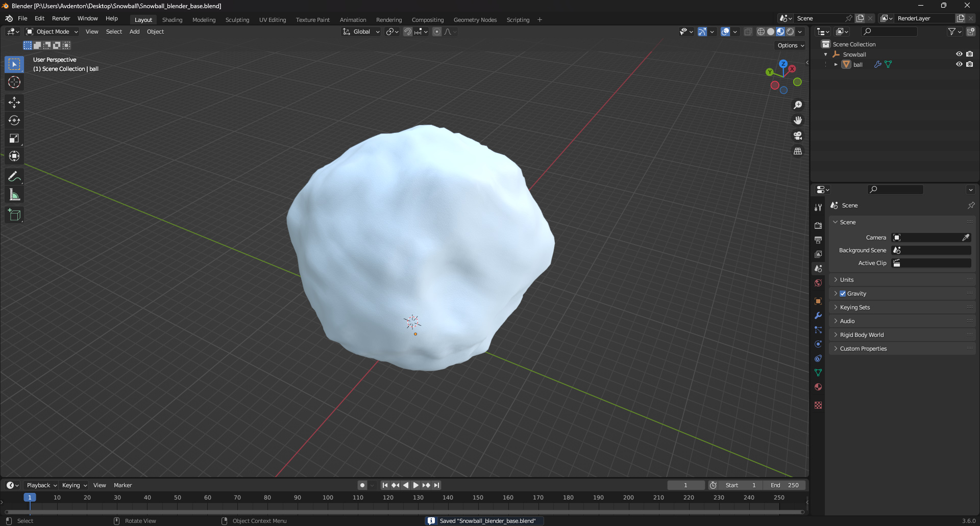 3D model Snowball