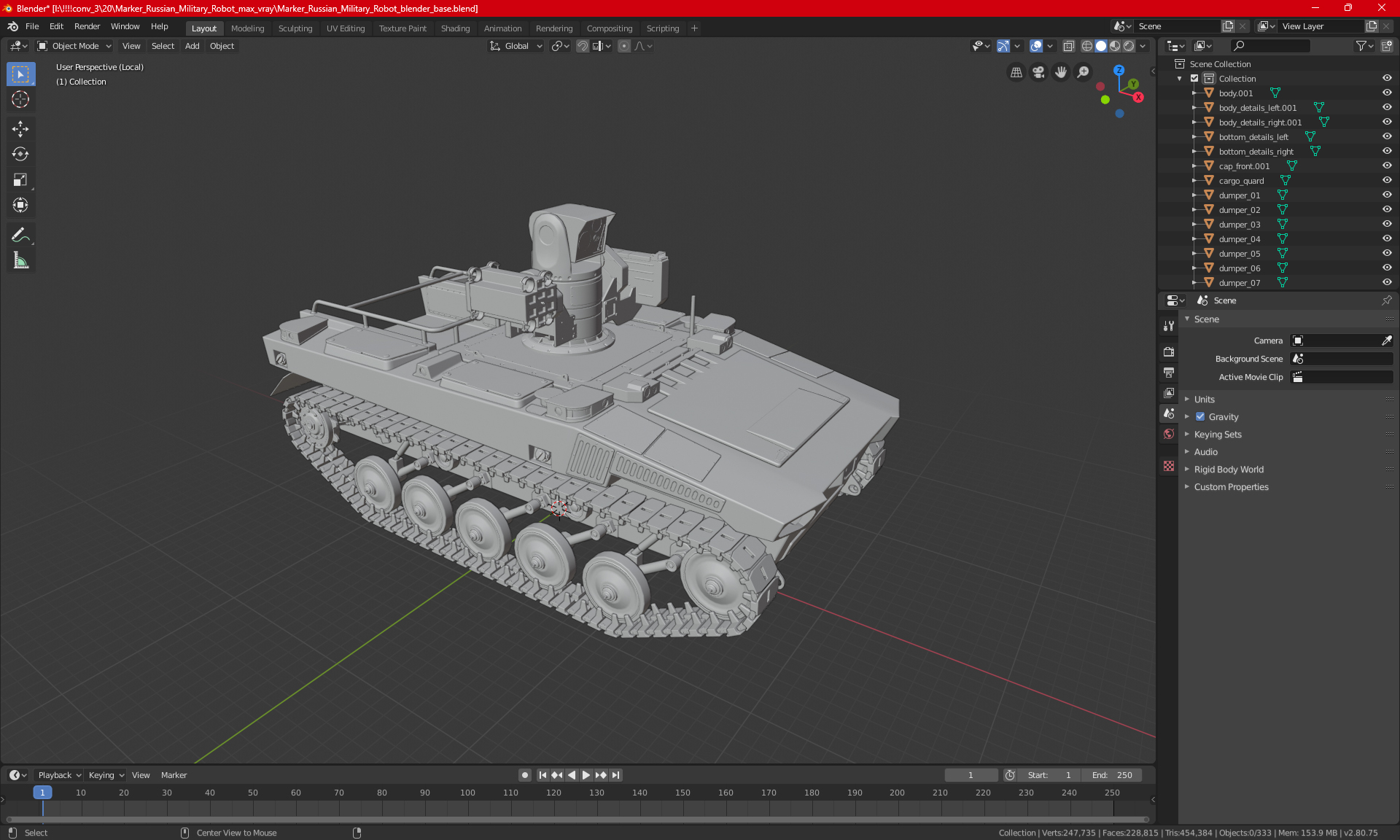 Marker Russian Military Robot 3D model