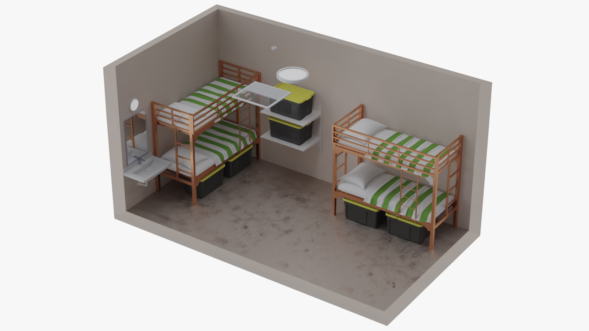 3D model Homeless Shelter Interior