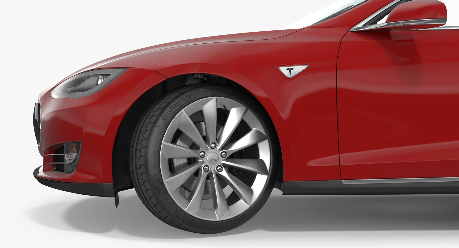 3D Tesla Model S 75 2015 Rigged model