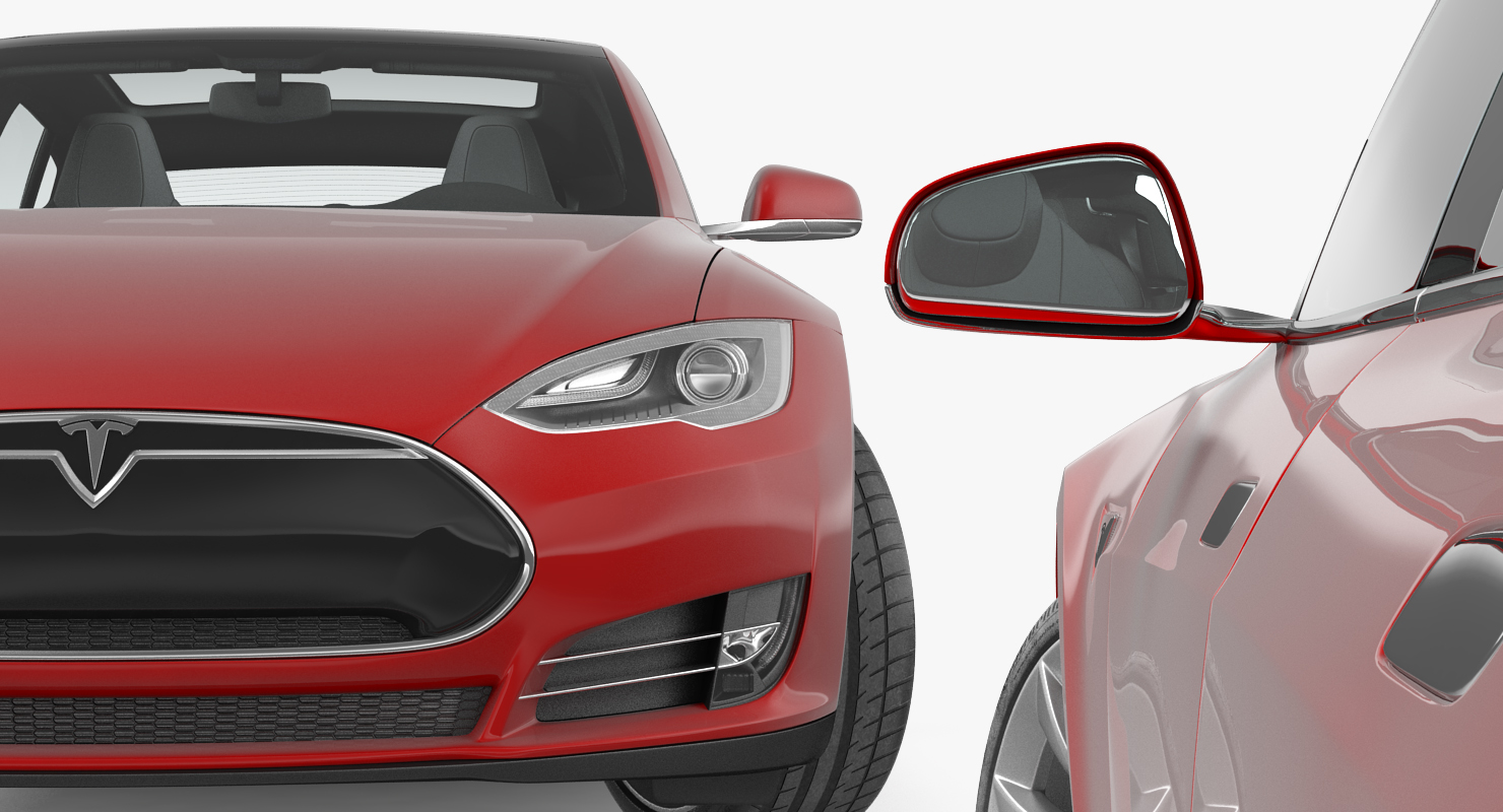3D Tesla Model S 75 2015 Rigged model