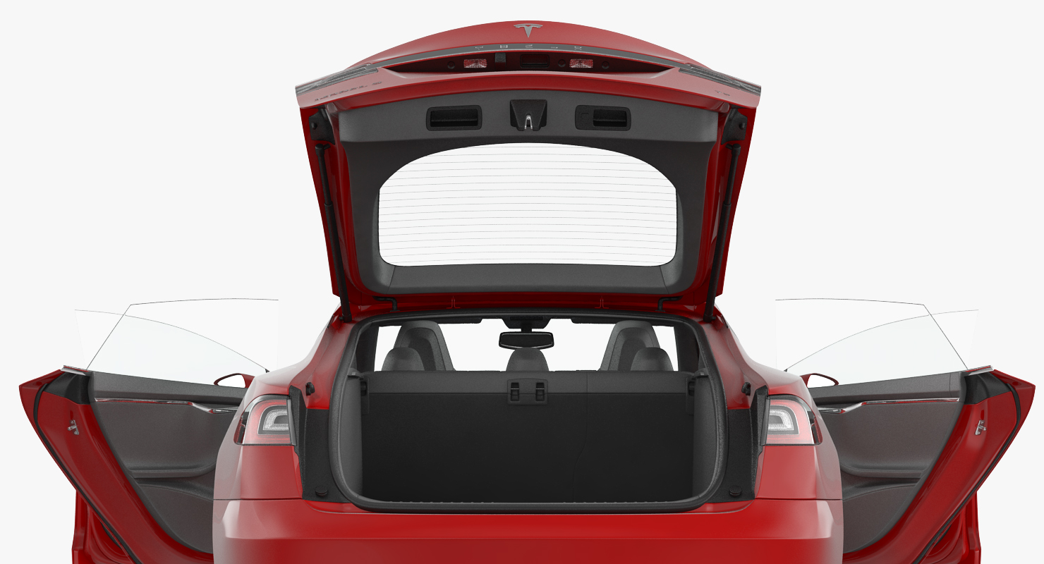3D Tesla Model S 75 2015 Rigged model