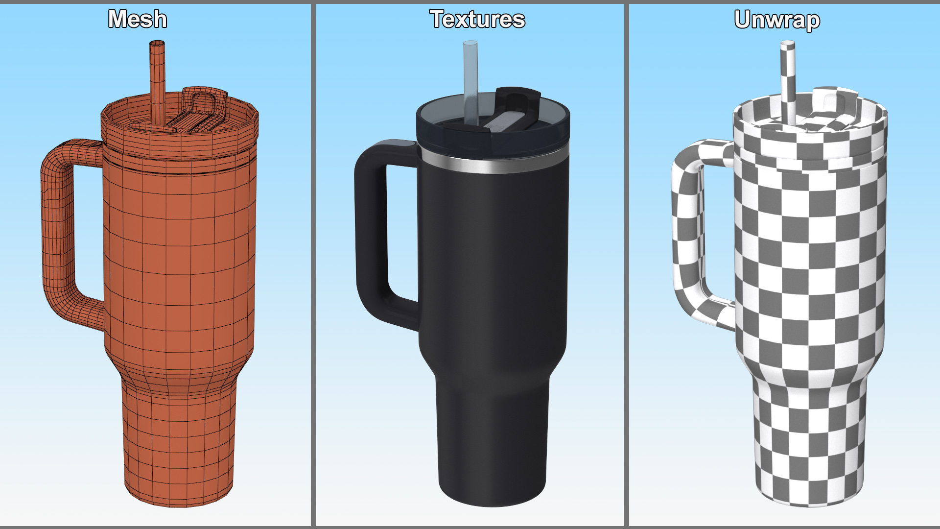 Stanley Insulated Travel Mug Black 3D model