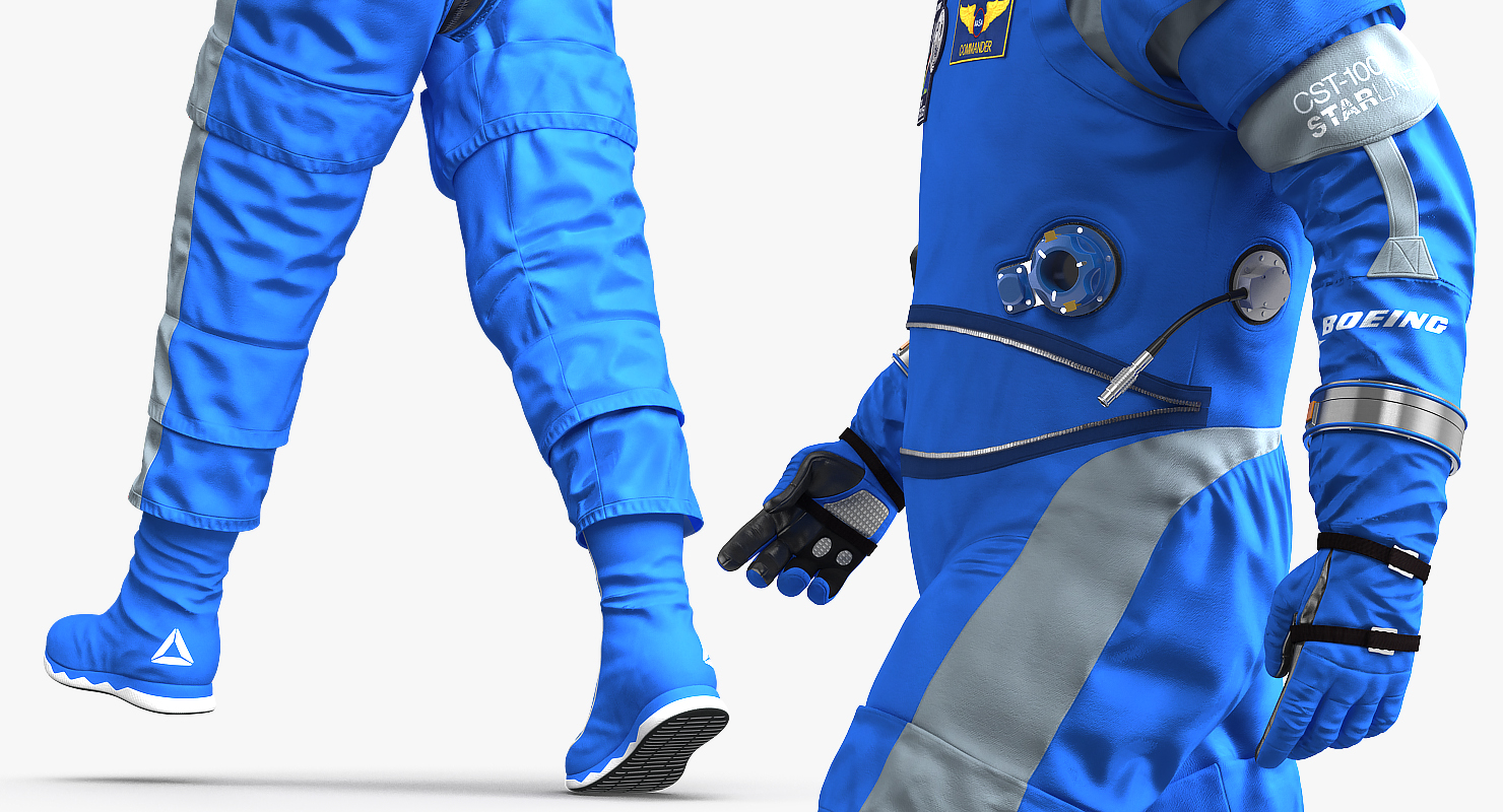 3D Astronaut Wearing Boeing Spacesuit Rigged