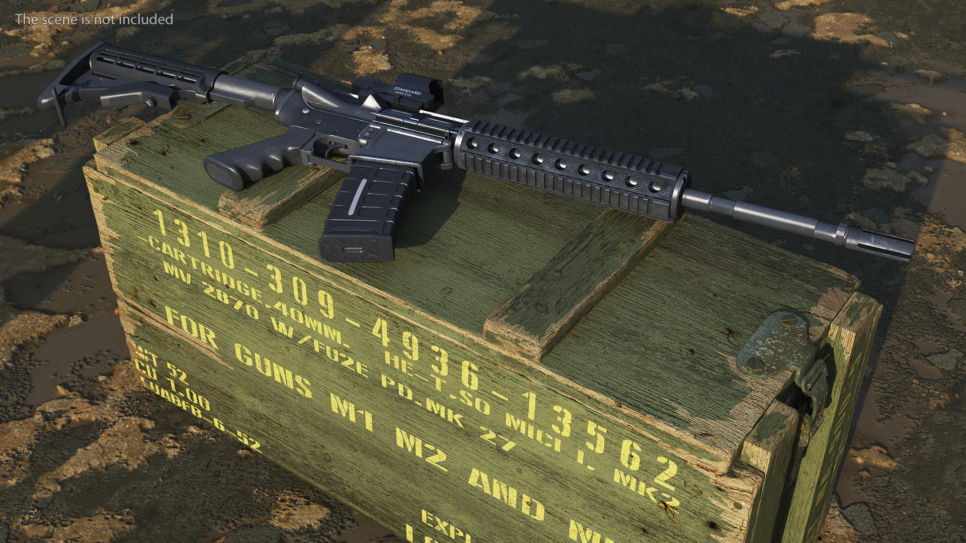 3D model Soldier Grey Camo with Night Visor Fur Rigged