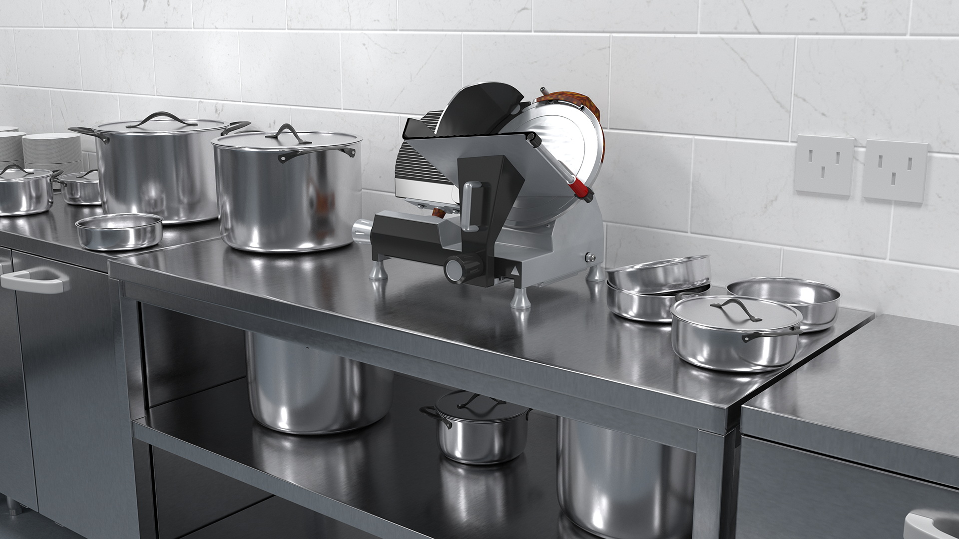 Large Restaurant Kitchen 3D model