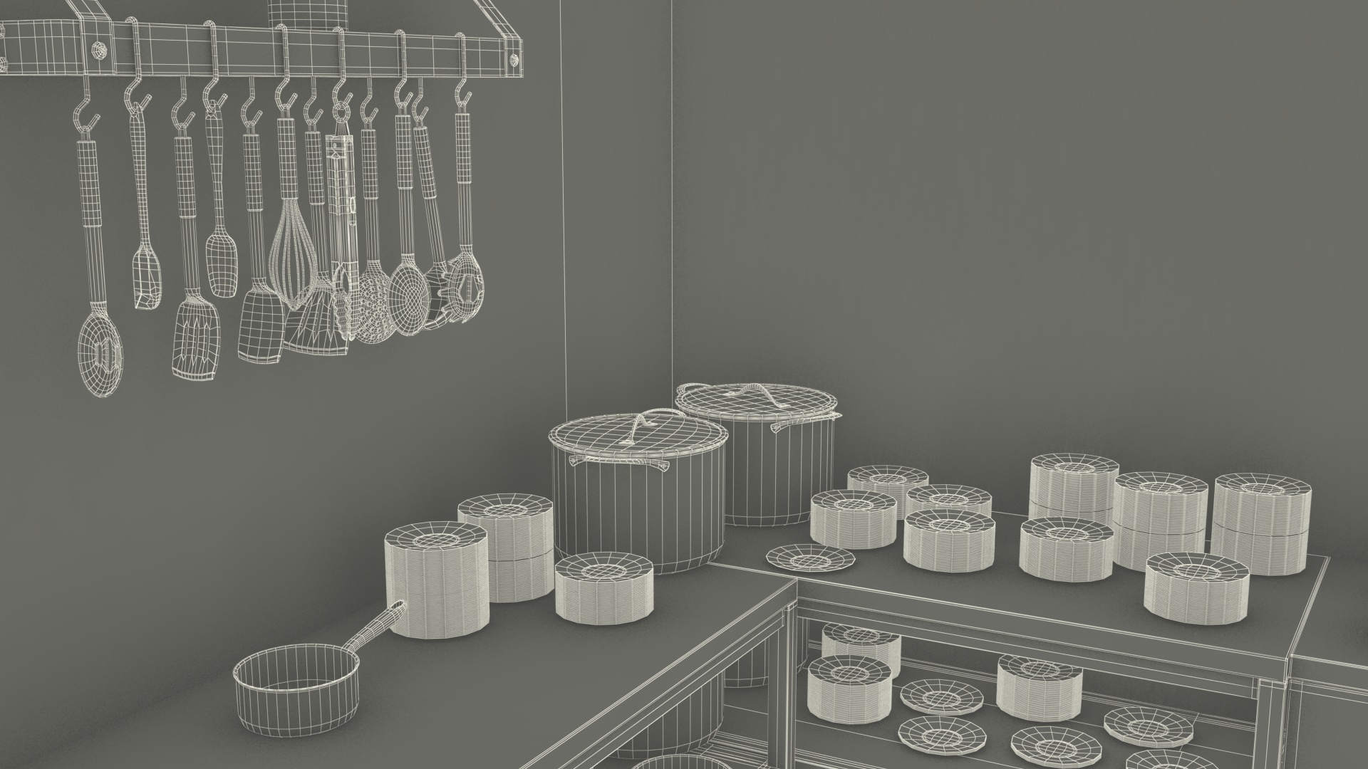 Large Restaurant Kitchen 3D model
