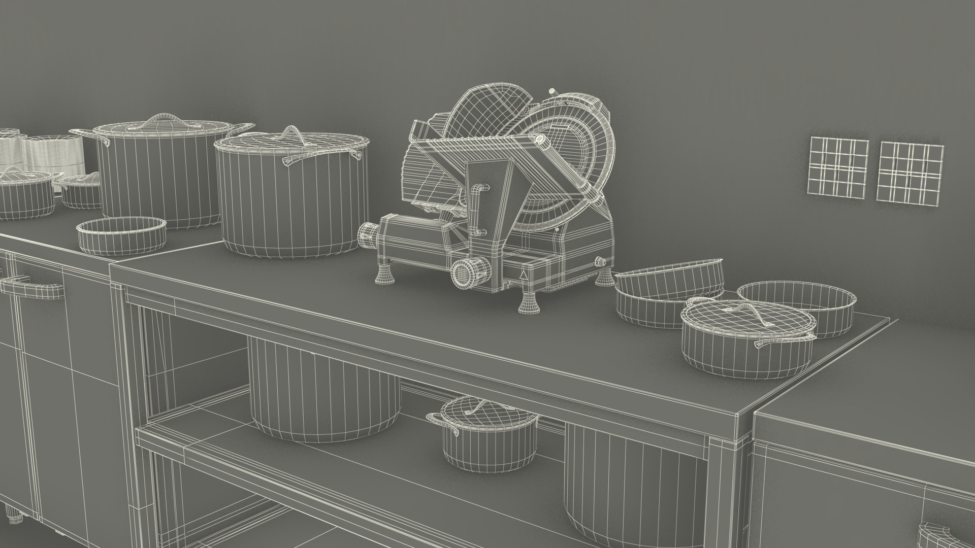 Large Restaurant Kitchen 3D model