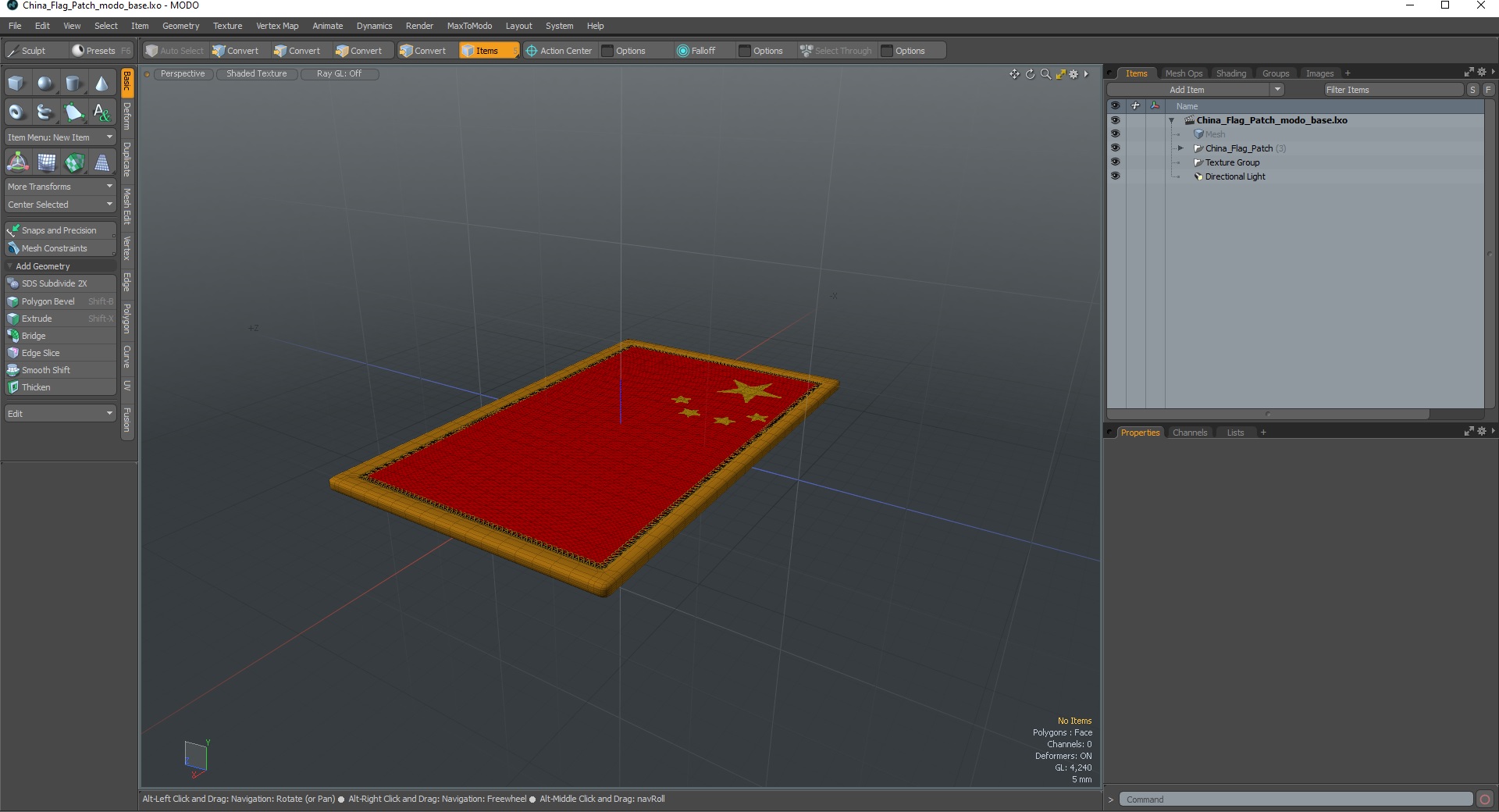 3D China Flag Patch