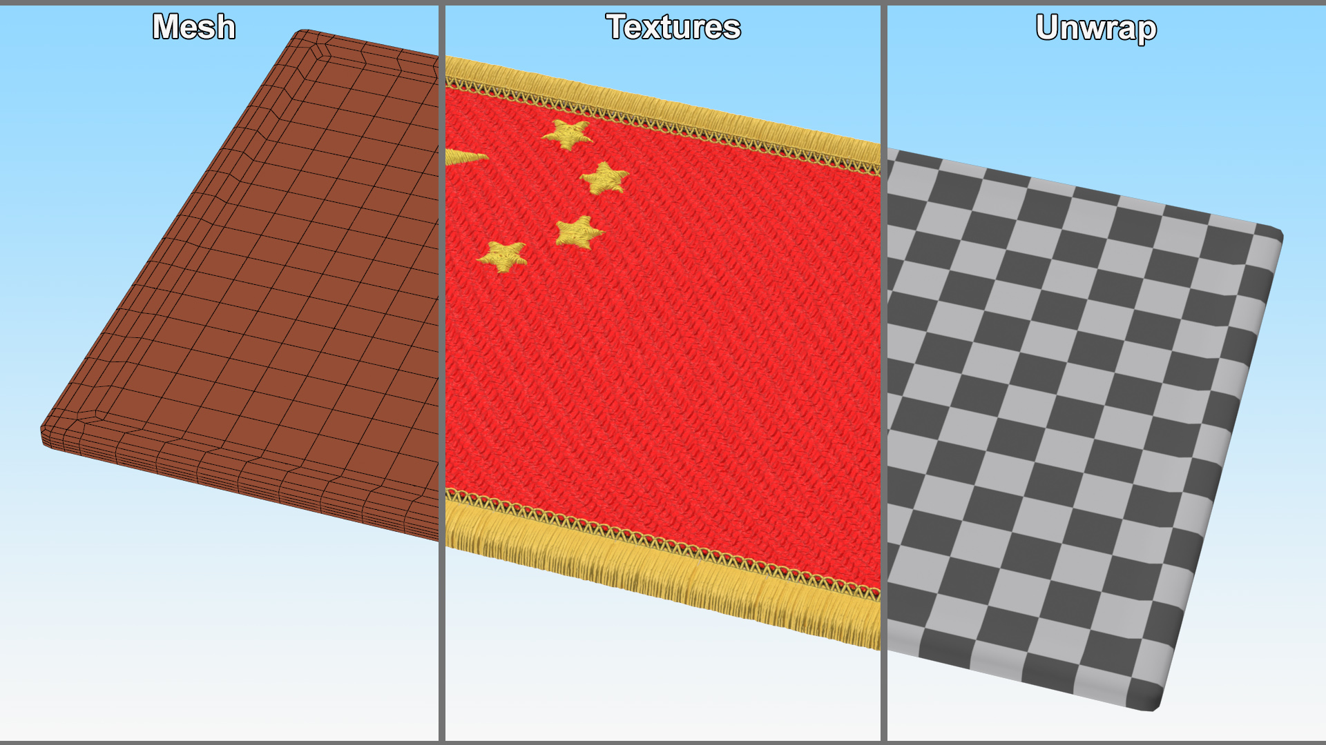 3D China Flag Patch
