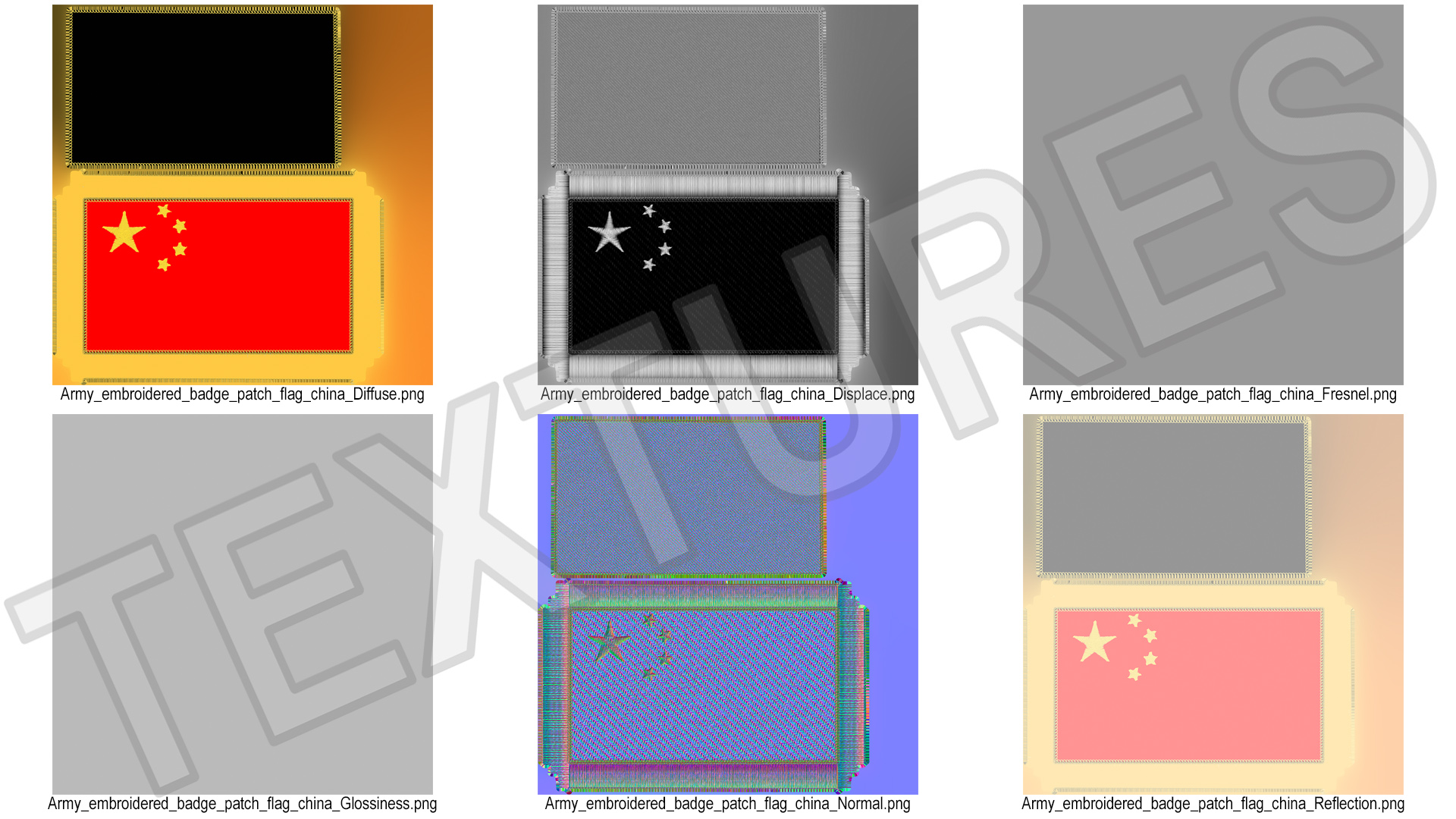 3D China Flag Patch