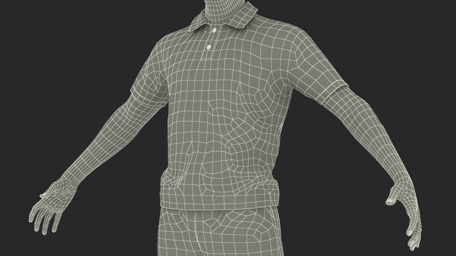 Delivery Service Man Neutral Pose Fur 3D