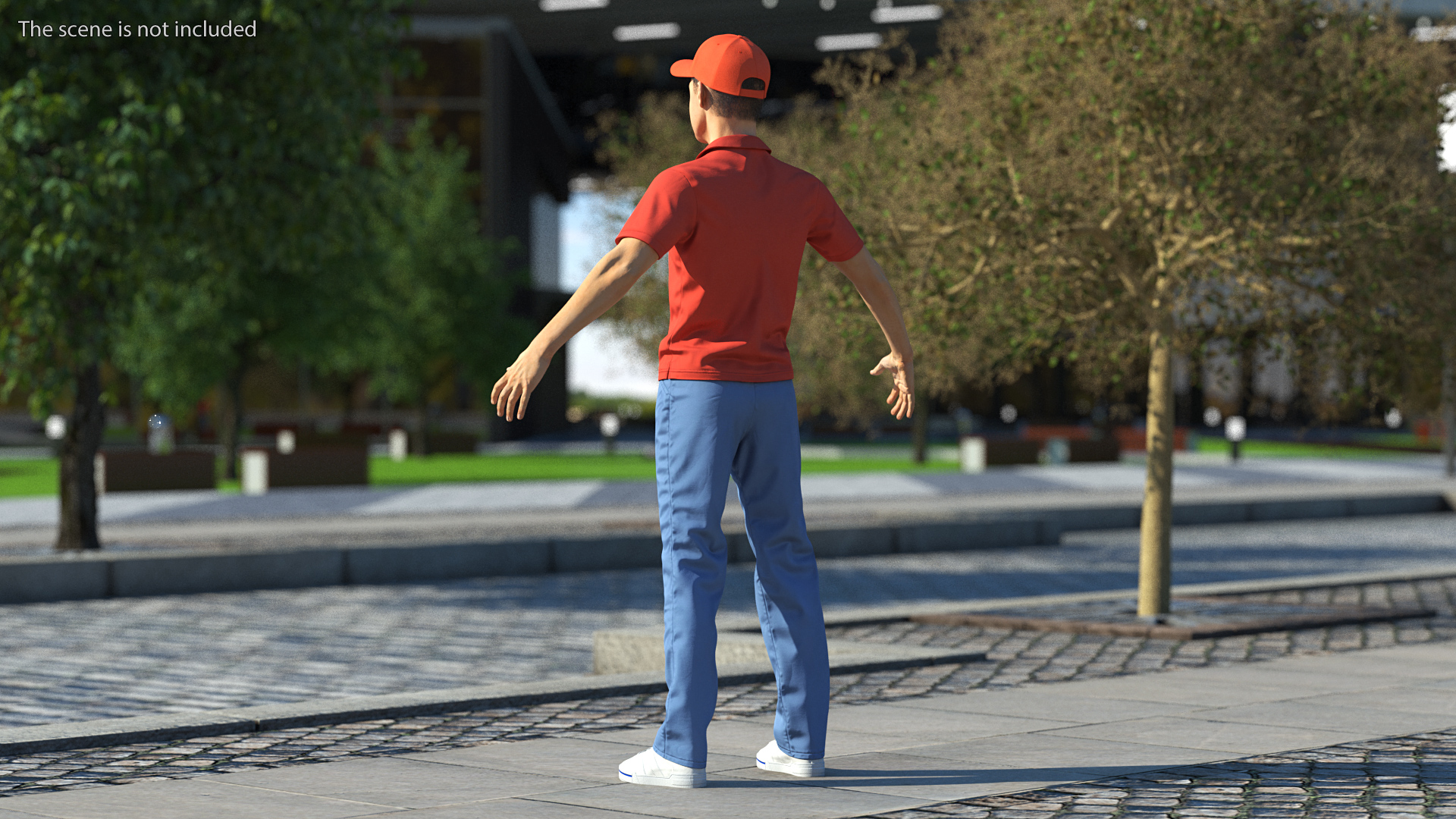 Delivery Service Man Neutral Pose Fur 3D