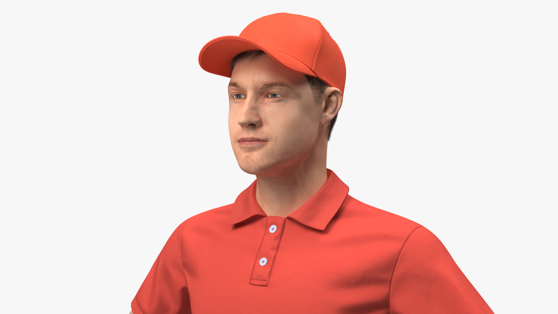 Delivery Service Man Neutral Pose Fur 3D