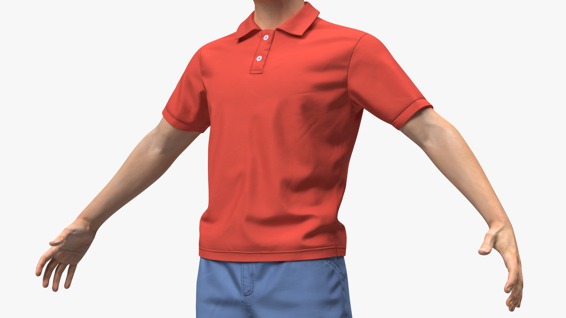 Delivery Service Man Neutral Pose Fur 3D