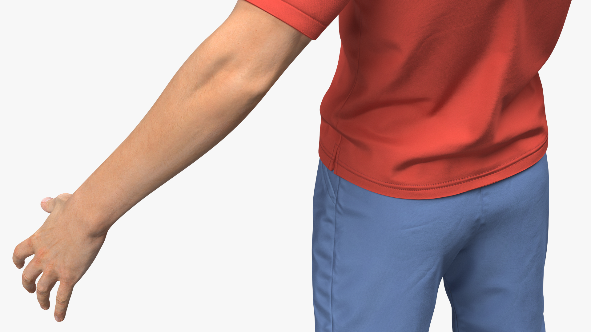 Delivery Service Man Neutral Pose Fur 3D