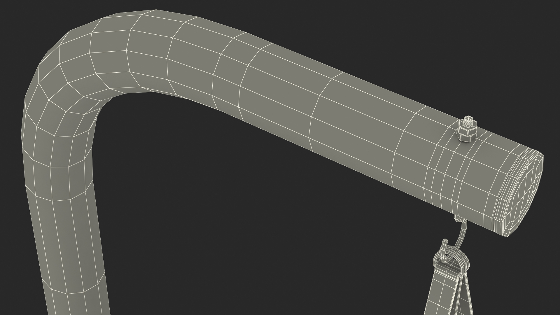 Leather Grappling Dummy with Stand 3D model