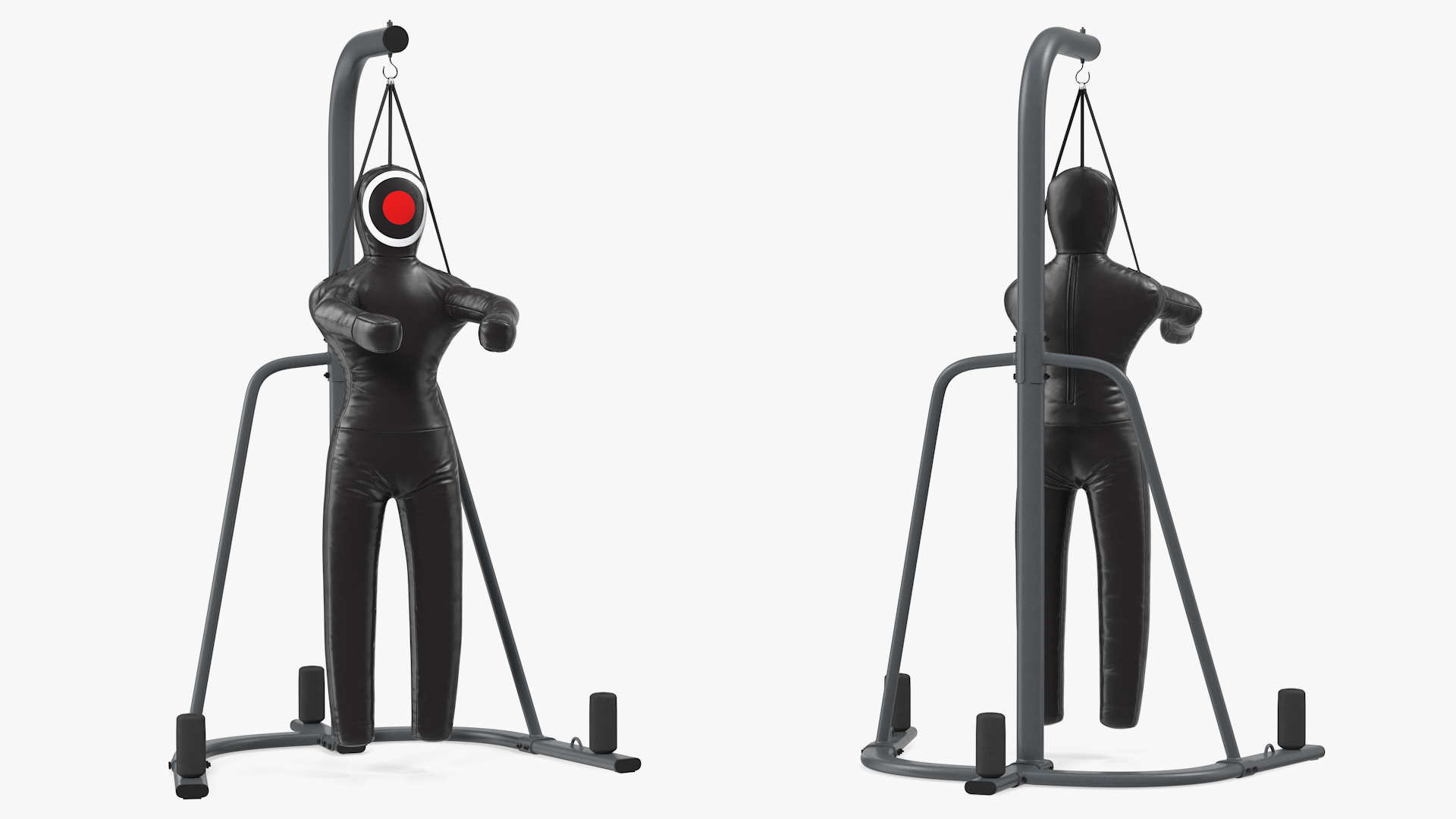 Leather Grappling Dummy with Stand 3D model