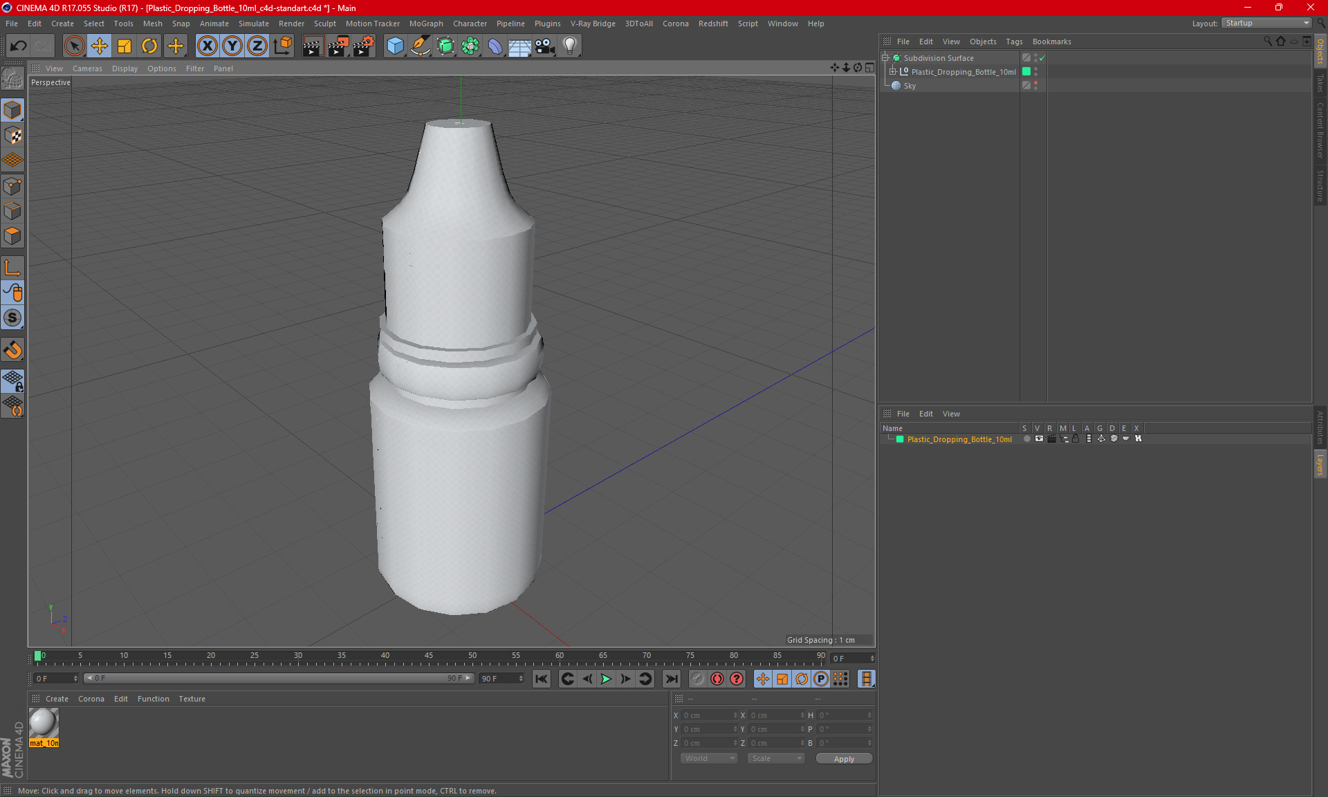 3D Plastic Dropping Bottle 10ml model