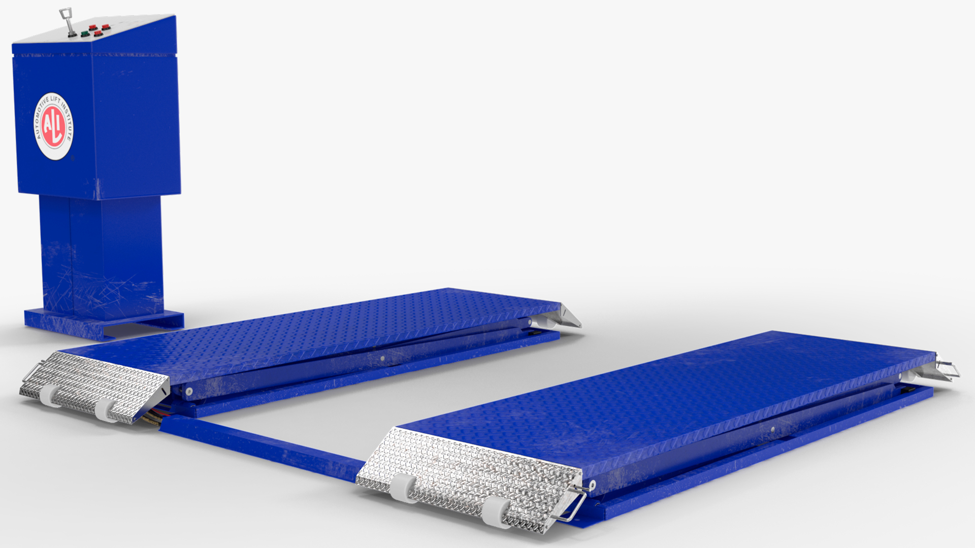 3D Automotive Scissor Lift and SUV Rigged model