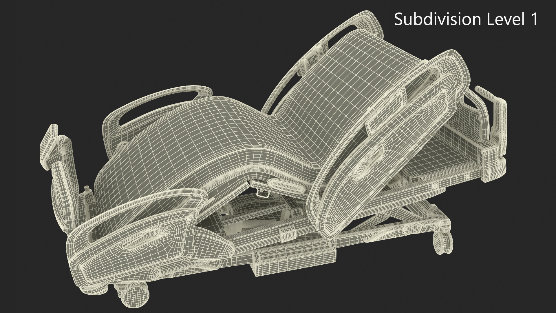Smart Hospital Bed Rigged for Maya 3D model