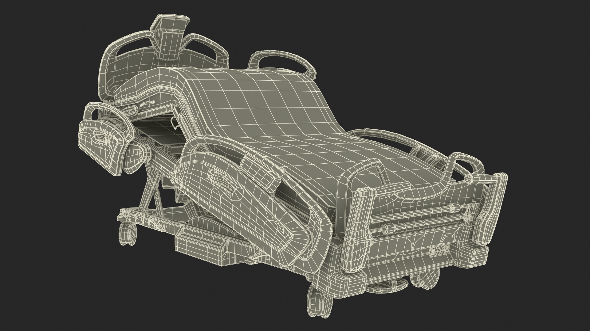 Smart Hospital Bed Rigged for Maya 3D model