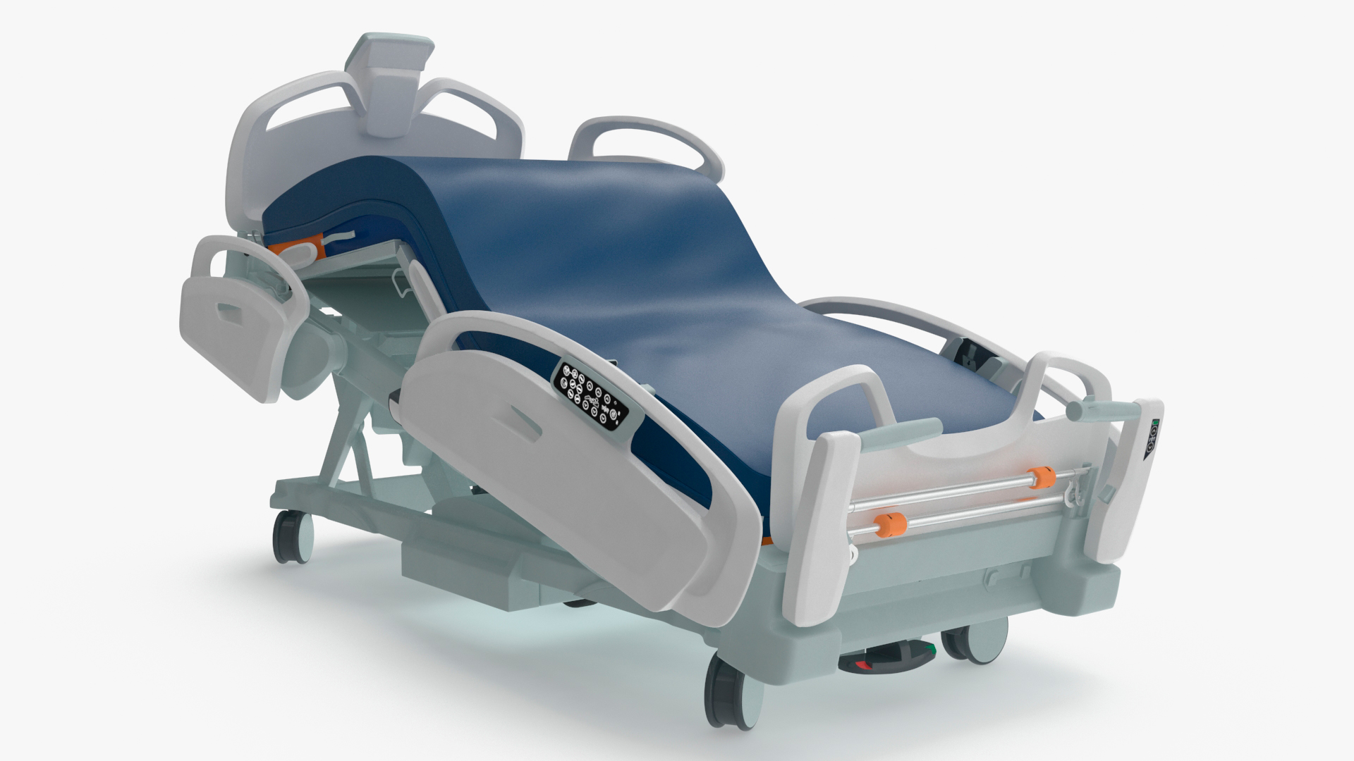 Smart Hospital Bed Rigged for Maya 3D model