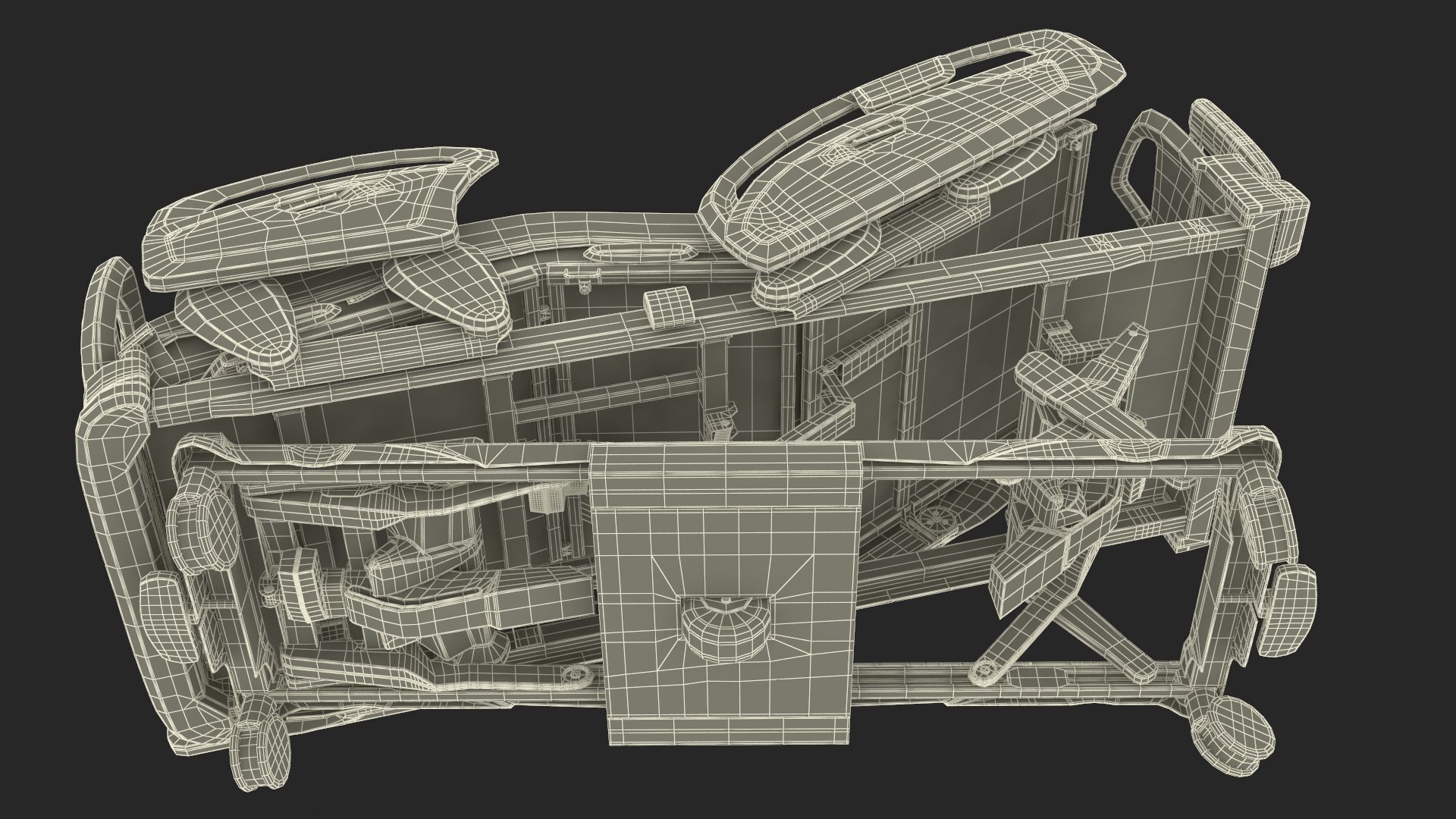 Smart Hospital Bed Rigged for Maya 3D model