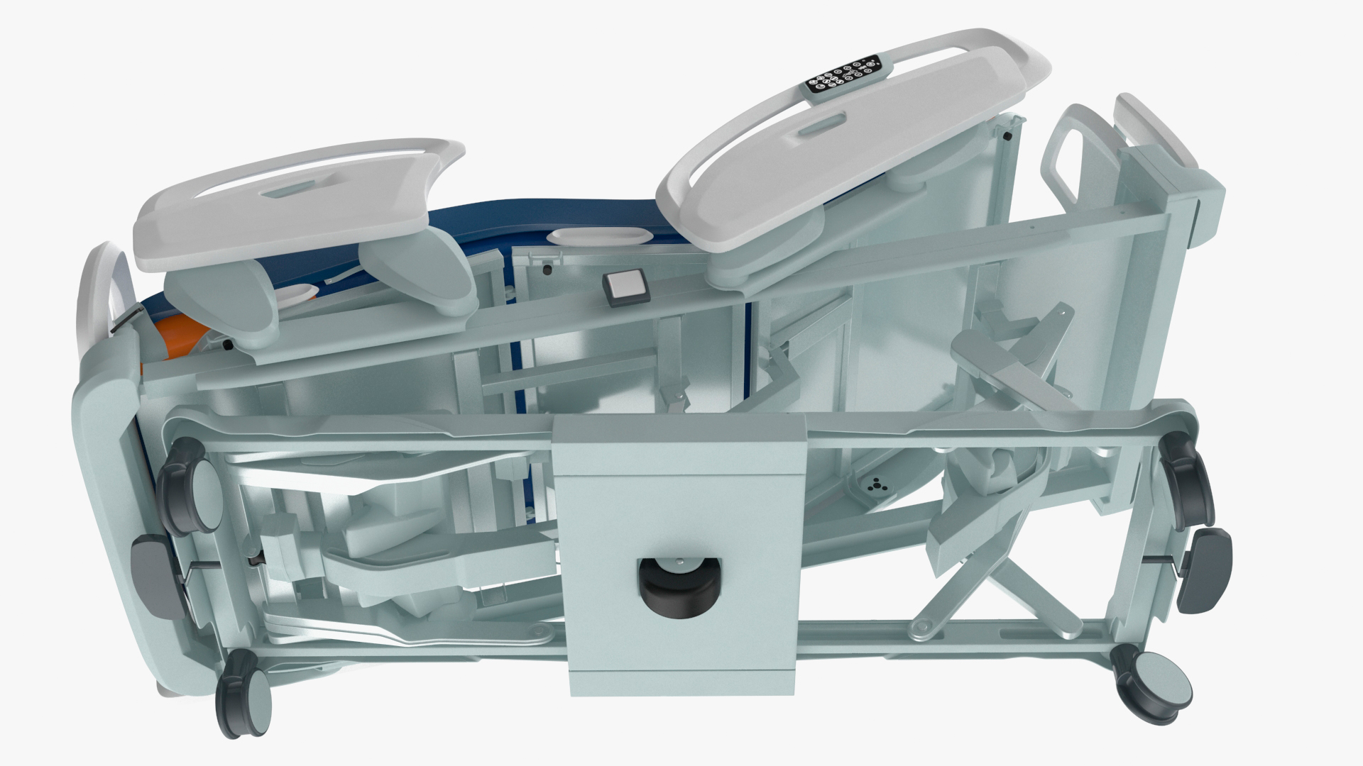Smart Hospital Bed Rigged for Maya 3D model