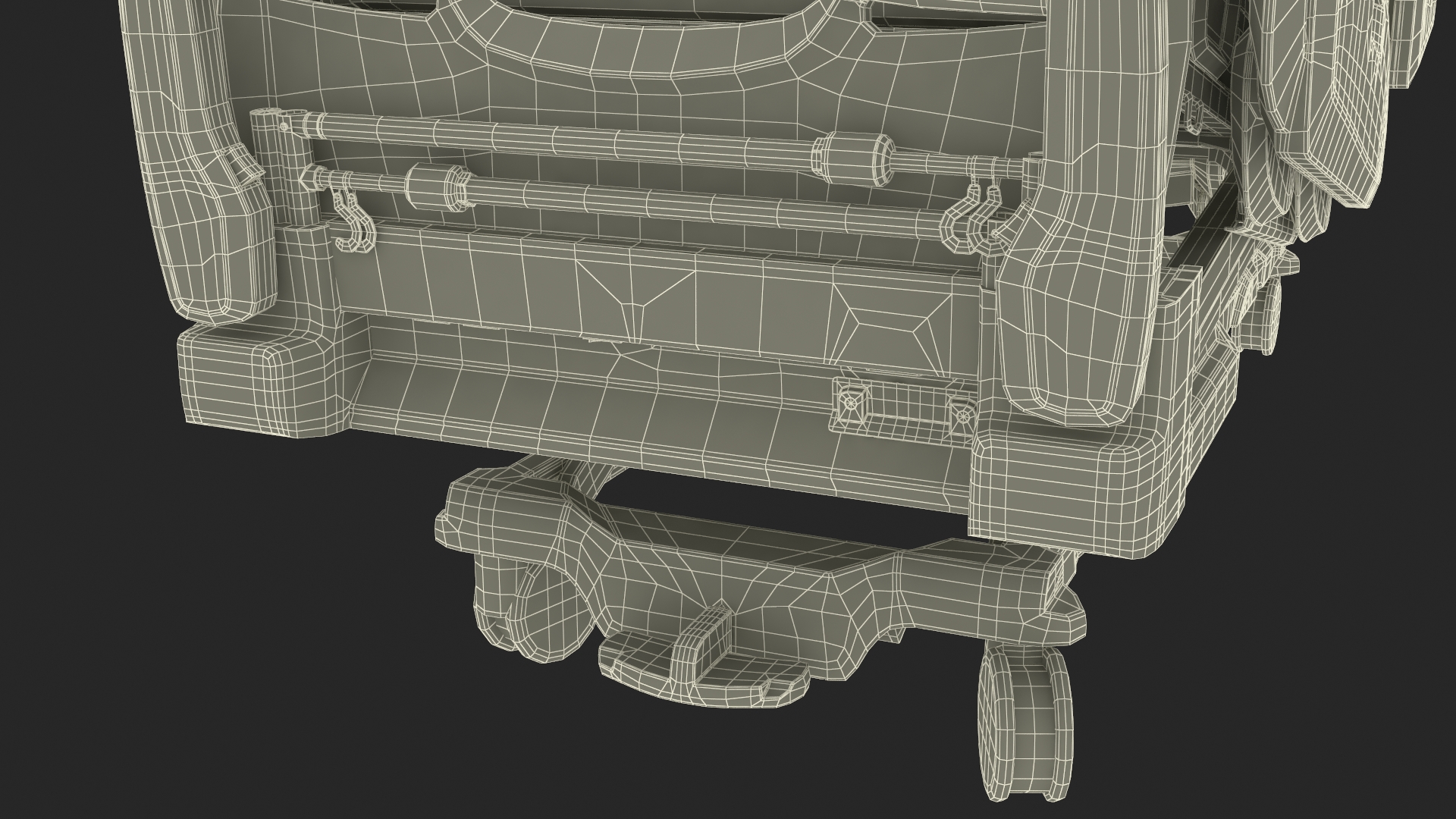 Smart Hospital Bed Rigged for Maya 3D model