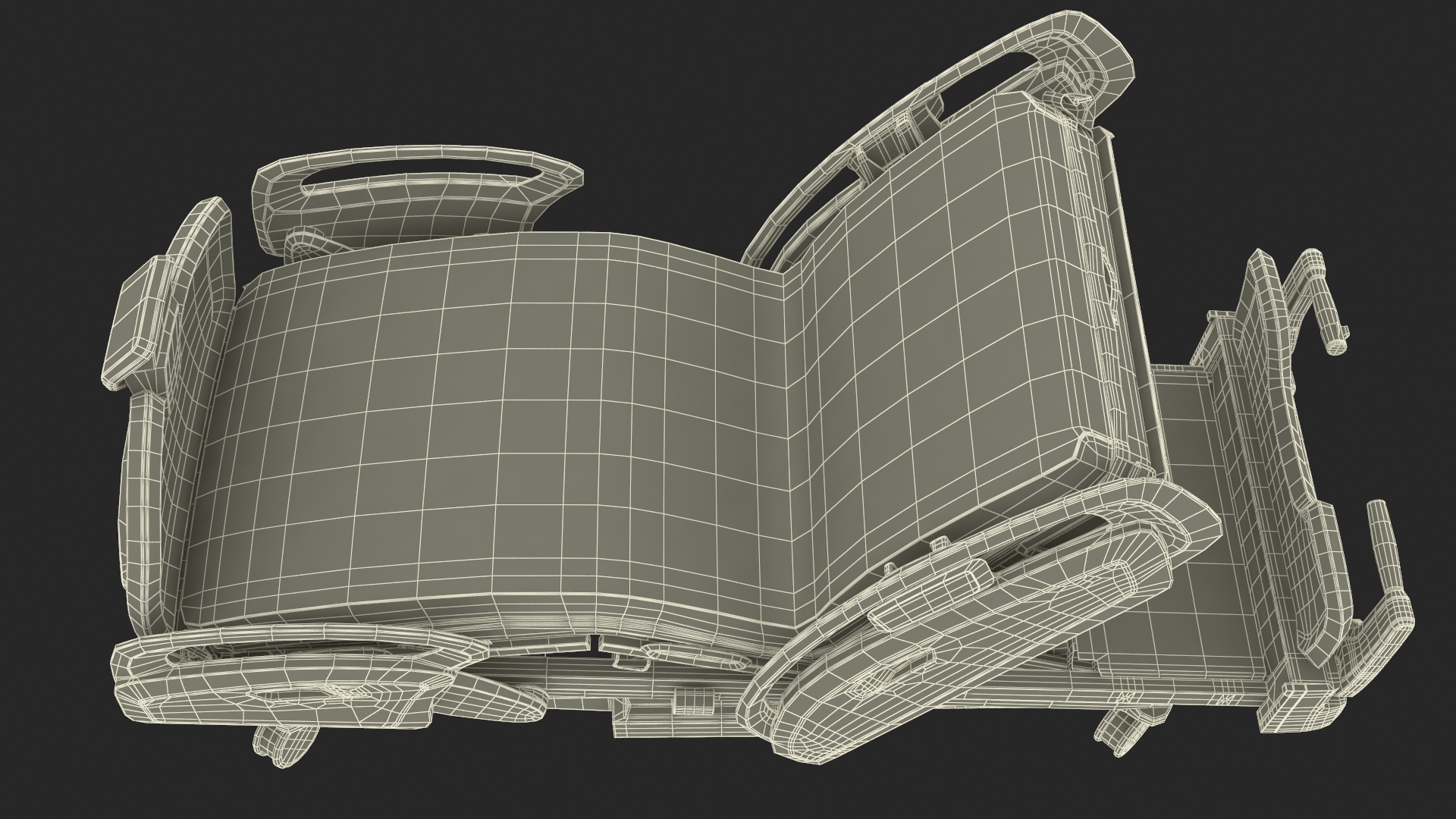 Smart Hospital Bed Rigged for Maya 3D model