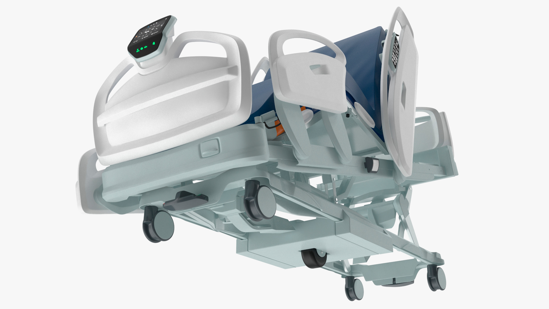 Smart Hospital Bed Rigged for Maya 3D model