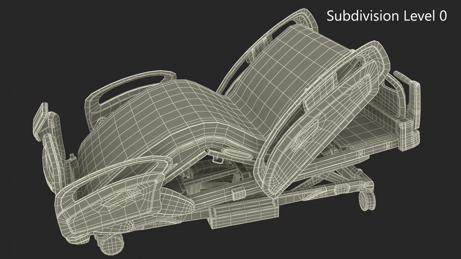 Smart Hospital Bed Rigged for Maya 3D model