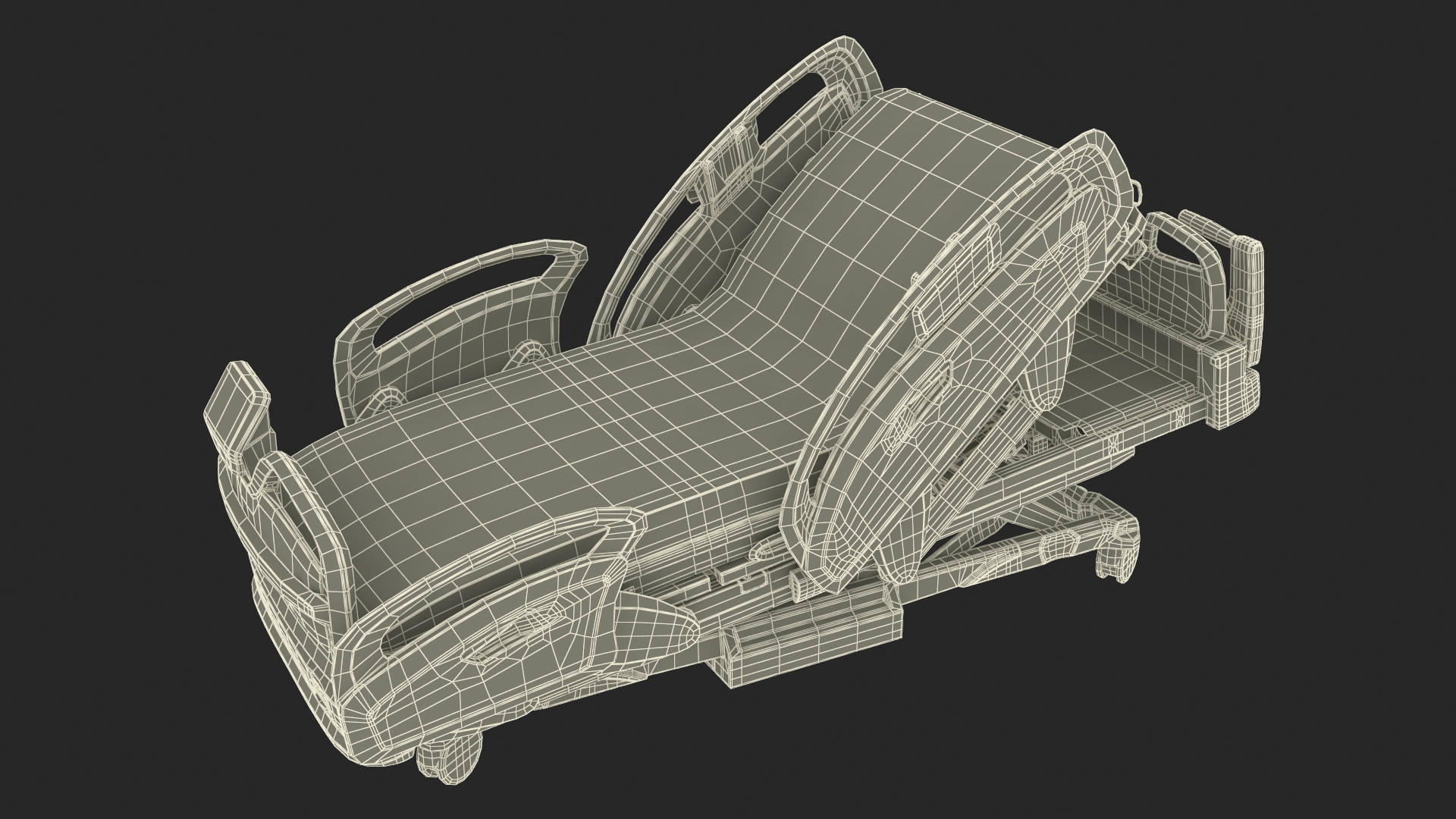 Smart Hospital Bed Rigged for Maya 3D model