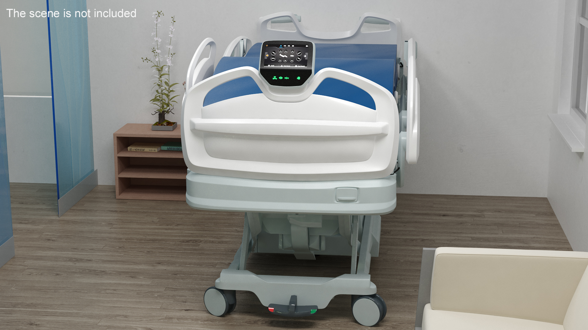 Smart Hospital Bed Rigged for Maya 3D model